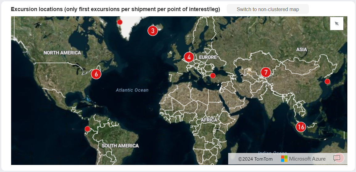 SCSS dashboard - All excursions - Map, clustered