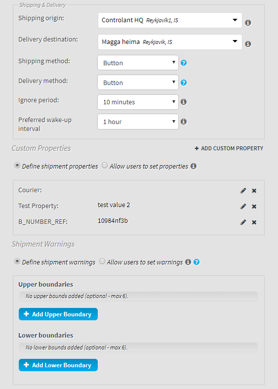 Properties with and without values