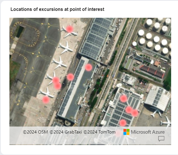 SCSS dashboard - POI - Map of POI indicating location of excursions