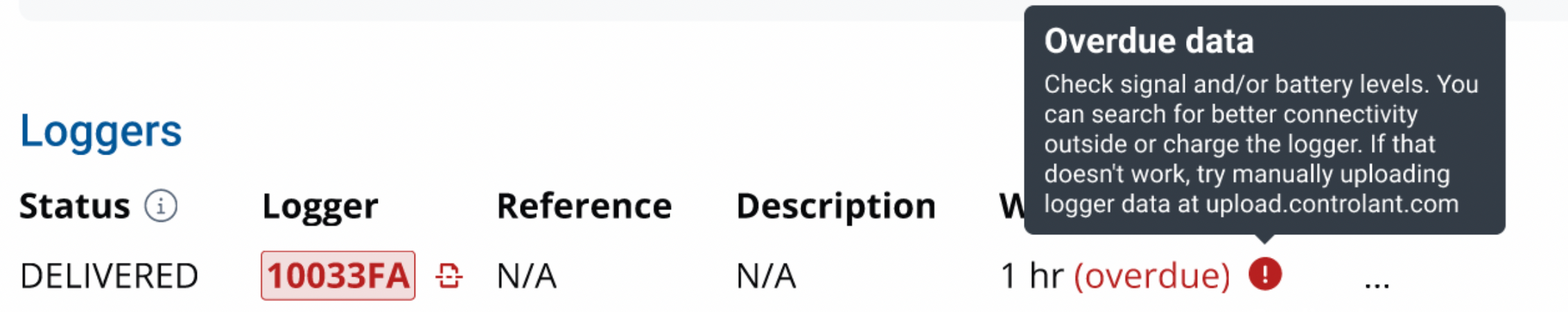 Screenshot showing how the tooltip now contains more information about why data might be pending and suggestions for resolving the issue