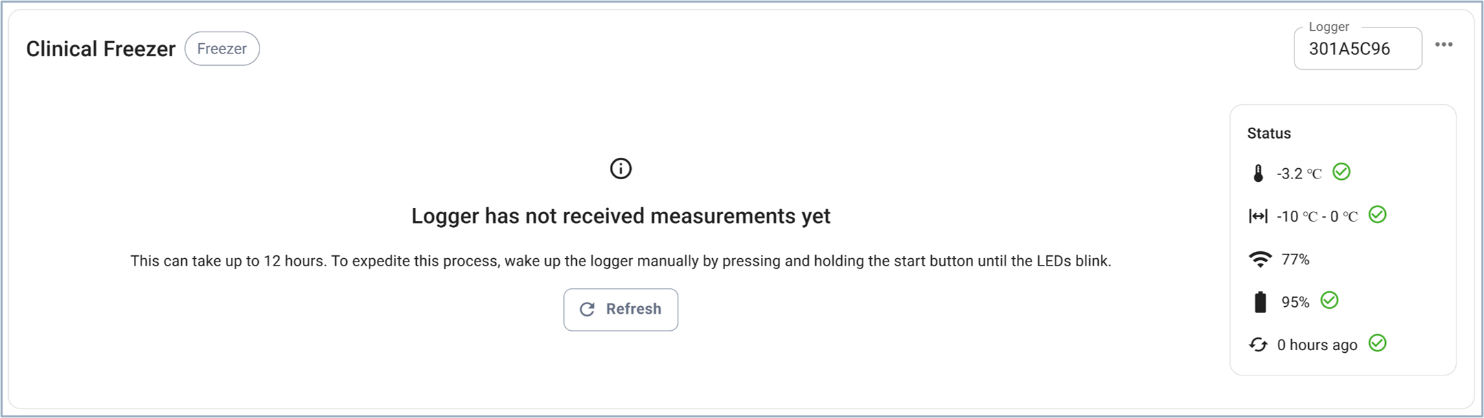 Logger Has Not Received Measurements Yet