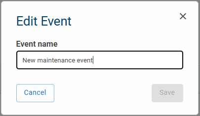 Fleet Manager - Service Events - Manage Events - Edit event dialog - changed