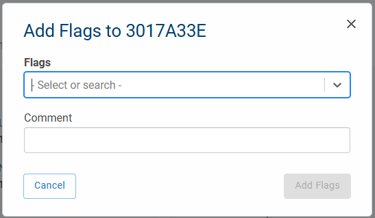 Add flags pop-up Fleet Manager - Add flags pop-up